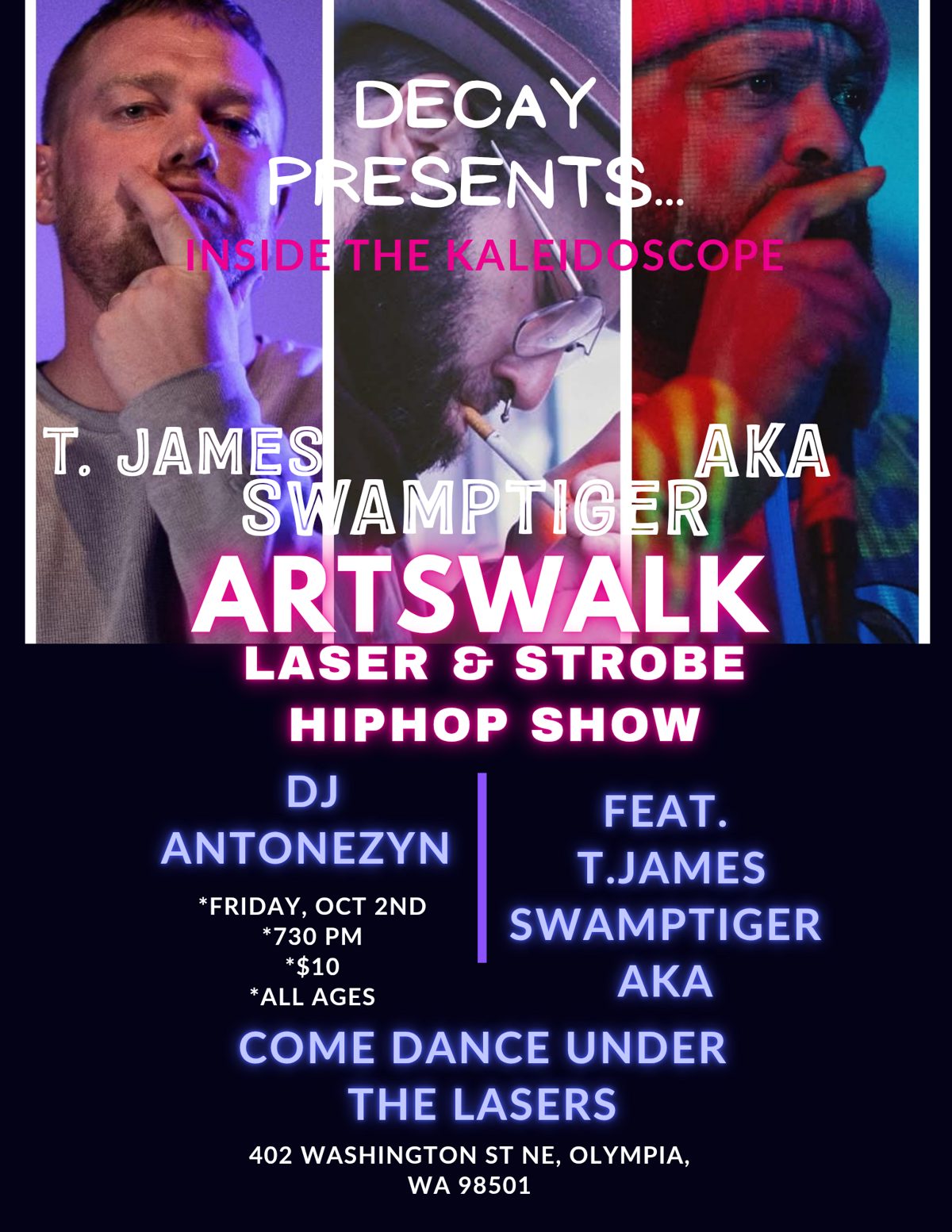 Flyer for Laser & Strobe Light Hip Hop Show